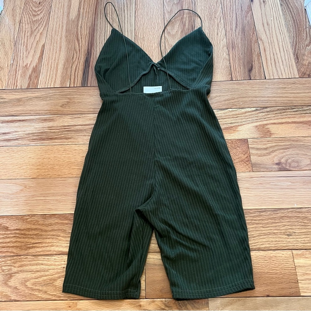 ASOS Ribbed Green Romper - Picture 2 of 3